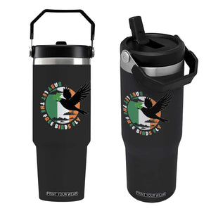 Irish Pride Flip Straw Tumbler Baby Let The Free Birds Fly Ireland Flag Shamrock TS11 One Size: 30 oz Black Print Your Wear