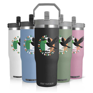 Irish Pride Flip Straw Tumbler Baby Let The Free Birds Fly Ireland Flag Shamrock TS11 Print Your Wear