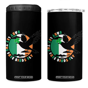 Irish Pride 4 in 1 Can Cooler Tumbler Baby Let The Free Birds Fly Ireland Flag Shamrock TS11 One Size: 16 oz Black Print Your Wear