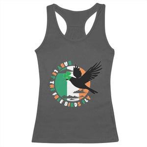 Irish Pride Racerback Tank Top Baby Let The Free Birds Fly Ireland Flag Shamrock TS11 Dark Heather Print Your Wear