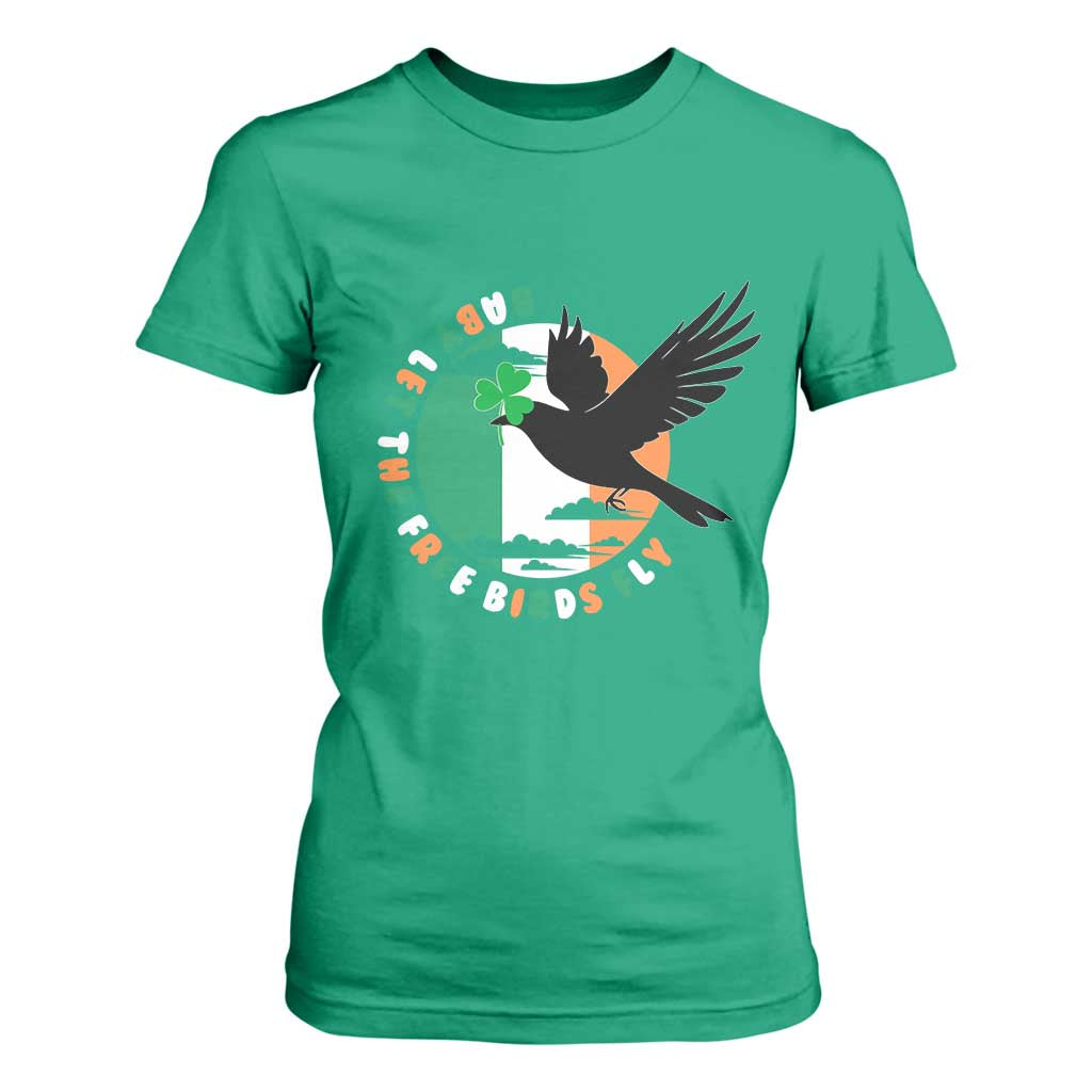Irish Pride T Shirt For Women Baby Let The Free Birds Fly Ireland Flag Shamrock TS11 Irish Green Print Your Wear