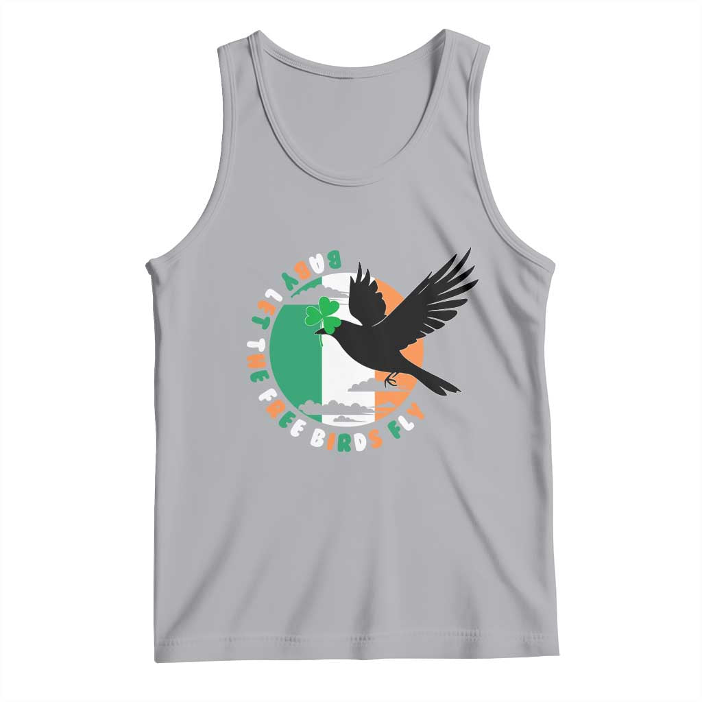 Irish Pride Tank Top Baby Let The Free Birds Fly Ireland Flag Shamrock TS11 Athletic Heather Print Your Wear
