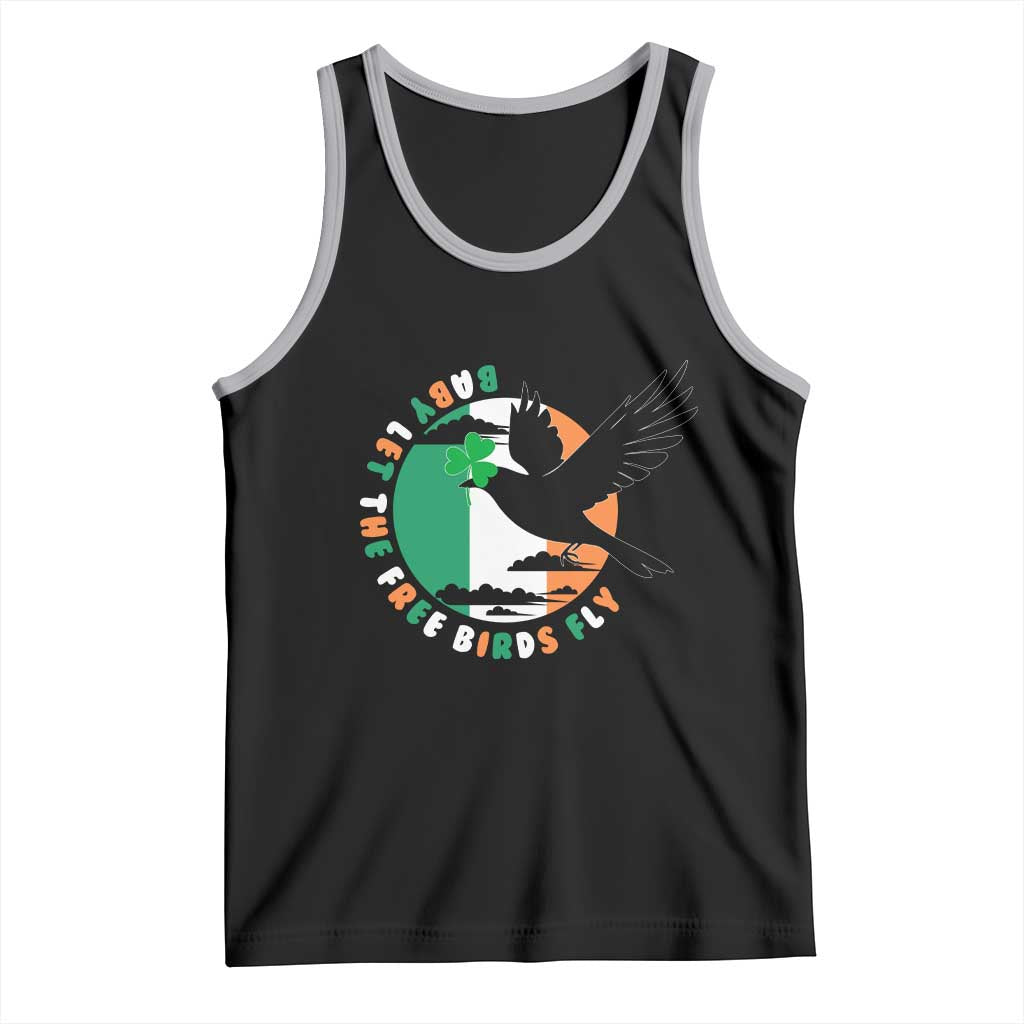 Irish Pride Tank Top Baby Let The Free Birds Fly Ireland Flag Shamrock TS11 Black Athletic Heather Print Your Wear