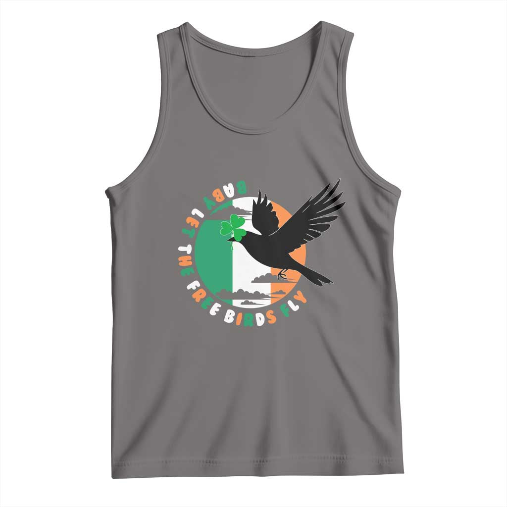 Irish Pride Tank Top Baby Let The Free Birds Fly Ireland Flag Shamrock TS11 Deep Heather Print Your Wear