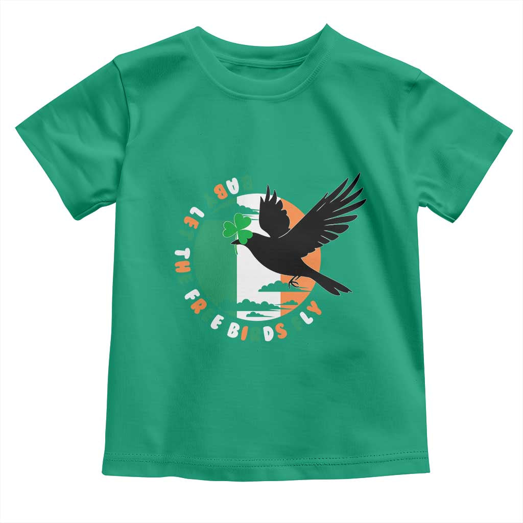 Irish Pride Toddler T Shirt Baby Let The Free Birds Fly Ireland Flag Shamrock TS11 Irish Green Print Your Wear