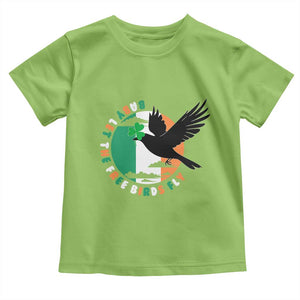 Irish Pride Toddler T Shirt Baby Let The Free Birds Fly Ireland Flag Shamrock TS11 Lime Print Your Wear