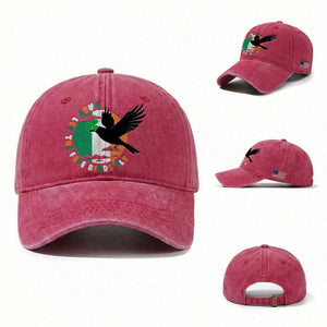 Irish Pride Washed Cotton Baseball Cap Baby Let The Free Birds Fly Ireland Flag Shamrock TS11 Washed Cap Universal Fit Red Print Your Wear