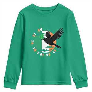 Irish Pride Youth Sweatshirt Baby Let The Free Birds Fly Ireland Flag Shamrock TS11 Irish Green Print Your Wear