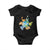 Earth Day Save Our Planet Baby Onesie Cute Dinosaurs Around World TS11 Black Print Your Wear