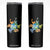 Earth Day Save Our Planet Skinny Tumbler Cute Dinosaurs Around World TS11 Black Print Your Wear