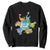 Earth Day Save Our Planet Sweatshirt Cute Dinosaurs Around World TS11 Black Print Your Wear