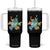 Earth Day Save Our Planet Tumbler With Handle Cute Dinosaurs Around World TS11 One Size: 40 oz Black Print Your Wear