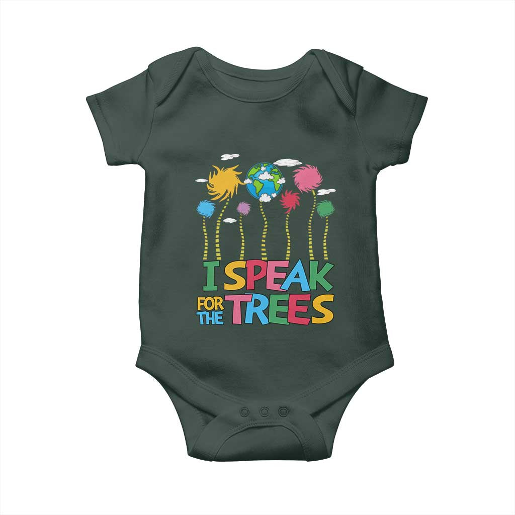 Funny Earth Day I Speak For The Trees Baby Onesie Hippie Trees TS11 Print Your Wear