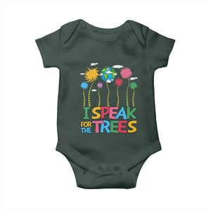 Funny Earth Day I Speak For The Trees Baby Onesie Hippie Trees TS11 Print Your Wear