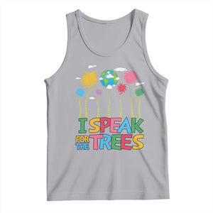 Funny Earth Day I Speak For The Trees Tank Top Hippie Trees TS11 Athletic Heather Print Your Wear