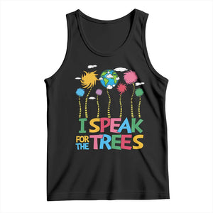 Funny Earth Day I Speak For The Trees Tank Top Hippie Trees TS11 Black Print Your Wear