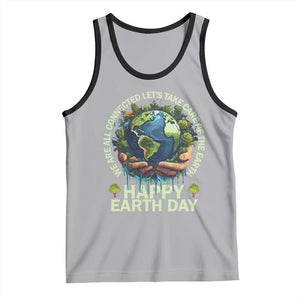 Happy Earth Day Tank Top We Are All Connected Let's Take Care Of The Earth TS11 Athletic Heather Black Print Your Wear