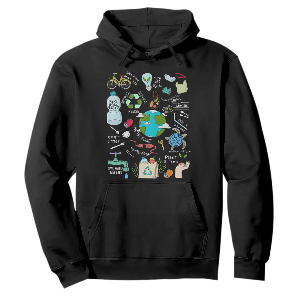 Earth Day Ecological sustainability Environment Protection Hoodie TS11 Black Print Your Wear