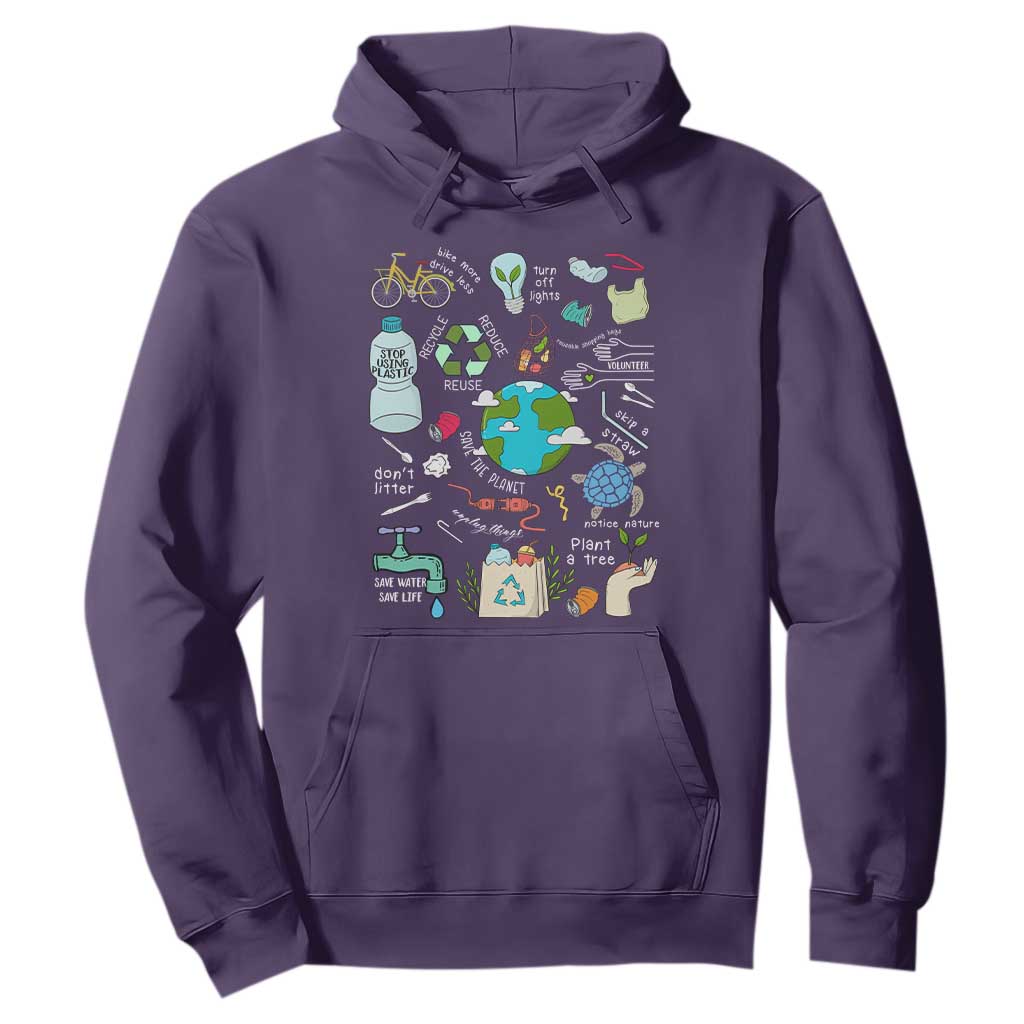 Earth Day Ecological sustainability Environment Protection Hoodie TS11 Purple Print Your Wear