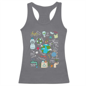 Earth Day Ecological sustainability Environment Protection Racerback Tank Top TS11 Charcoal Print Your Wear