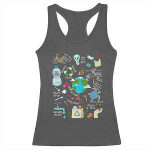 Earth Day Ecological sustainability Environment Protection Racerback Tank Top TS11 Dark Heather Print Your Wear