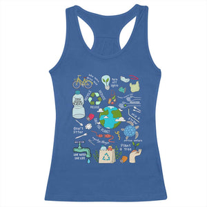 Earth Day Ecological sustainability Environment Protection Racerback Tank Top TS11 Royal Blue Print Your Wear