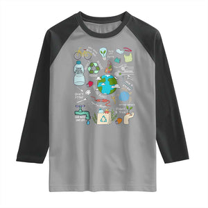 Earth Day Ecological sustainability Environment Protection Raglan Shirt TS11 Sport Gray Black Print Your Wear