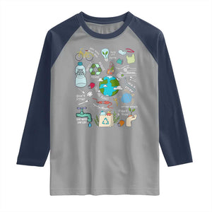 Earth Day Ecological sustainability Environment Protection Raglan Shirt TS11 Sport Gray Navy Print Your Wear