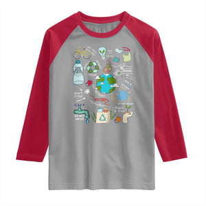 Earth Day Ecological sustainability Environment Protection Raglan Shirt TS11 Sport Gray Red Print Your Wear