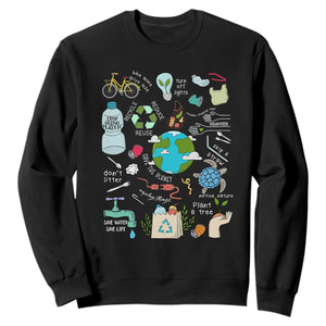 Earth Day Ecological sustainability Environment Protection Sweatshirt TS11 Black Print Your Wear