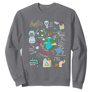 Earth Day Ecological sustainability Environment Protection Sweatshirt TS11 Charcoal Print Your Wear
