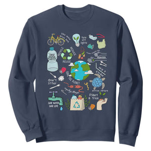 Earth Day Ecological sustainability Environment Protection Sweatshirt TS11 Navy Print Your Wear