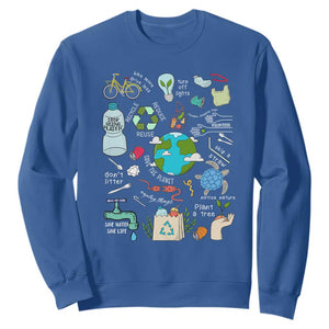 Earth Day Ecological sustainability Environment Protection Sweatshirt TS11 Royal Blue Print Your Wear