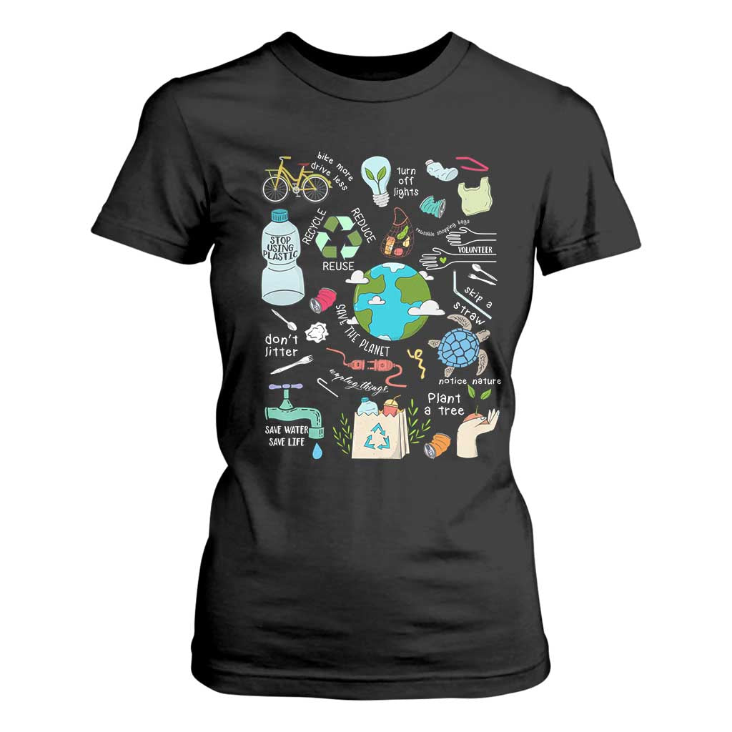 Earth Day Ecological sustainability Environment Protection T Shirt For Women TS11 Black Print Your Wear