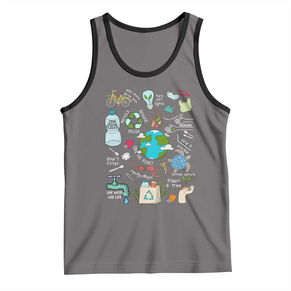 Earth Day Ecological sustainability Environment Protection Tank Top TS11 Deep Heather Black Print Your Wear