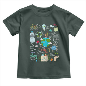 Earth Day Ecological sustainability Environment Protection Toddler T Shirt TS11 Dark Forest Green Print Your Wear
