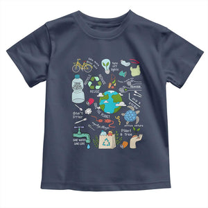 Earth Day Ecological sustainability Environment Protection Toddler T Shirt TS11 Navy Print Your Wear