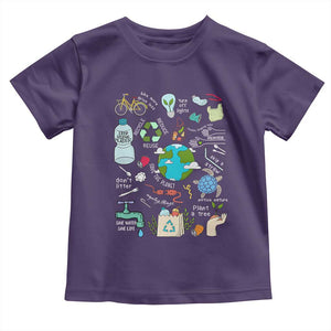 Earth Day Ecological sustainability Environment Protection Toddler T Shirt TS11 Purple Print Your Wear