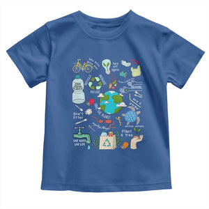 Earth Day Ecological sustainability Environment Protection Toddler T Shirt TS11 Royal Blue Print Your Wear