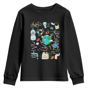 Earth Day Ecological sustainability Environment Protection Youth Sweatshirt TS11 Black Print Your Wear