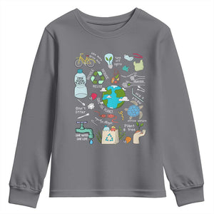 Earth Day Ecological sustainability Environment Protection Youth Sweatshirt TS11 Charcoal Print Your Wear