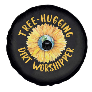 Earth Day Tree Hugging Dirt Worshipper Spare Tire Cover Earth Sunflower TS11 Print Your Wear