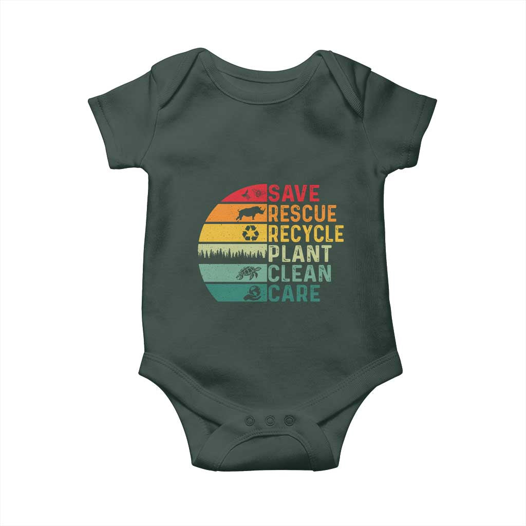 Earth Day Baby Onesie Save Bees Rescue Animals Recycle Plastic TS11 Print Your Wear