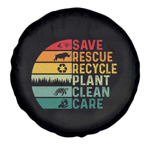 Earth Day Spare Tire Cover Save Bees Rescue Animals Recycle Plastic TS11 Print Your Wear