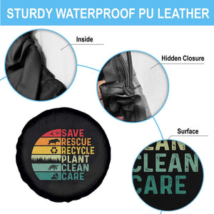 Earth Day Spare Tire Cover Save Bees Rescue Animals Recycle Plastic TS11 Print Your Wear