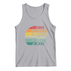 Earth Day Tank Top Save Bees Rescue Animals Recycle Plastic TS11 Athletic Heather Print Your Wear