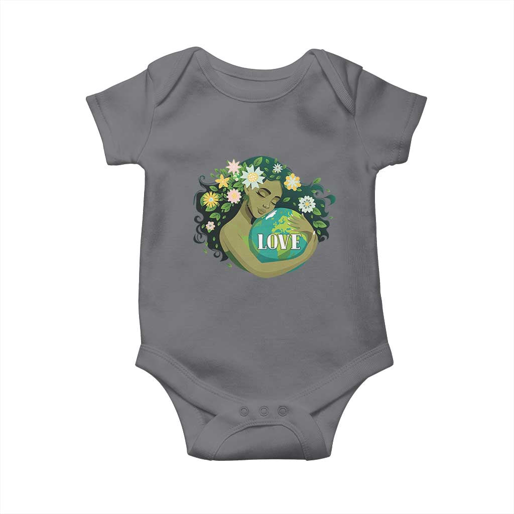 LOVE Mother Earth Day Save Our Planet Environment Green Baby Onesie TS11 Charcoal Print Your Wear