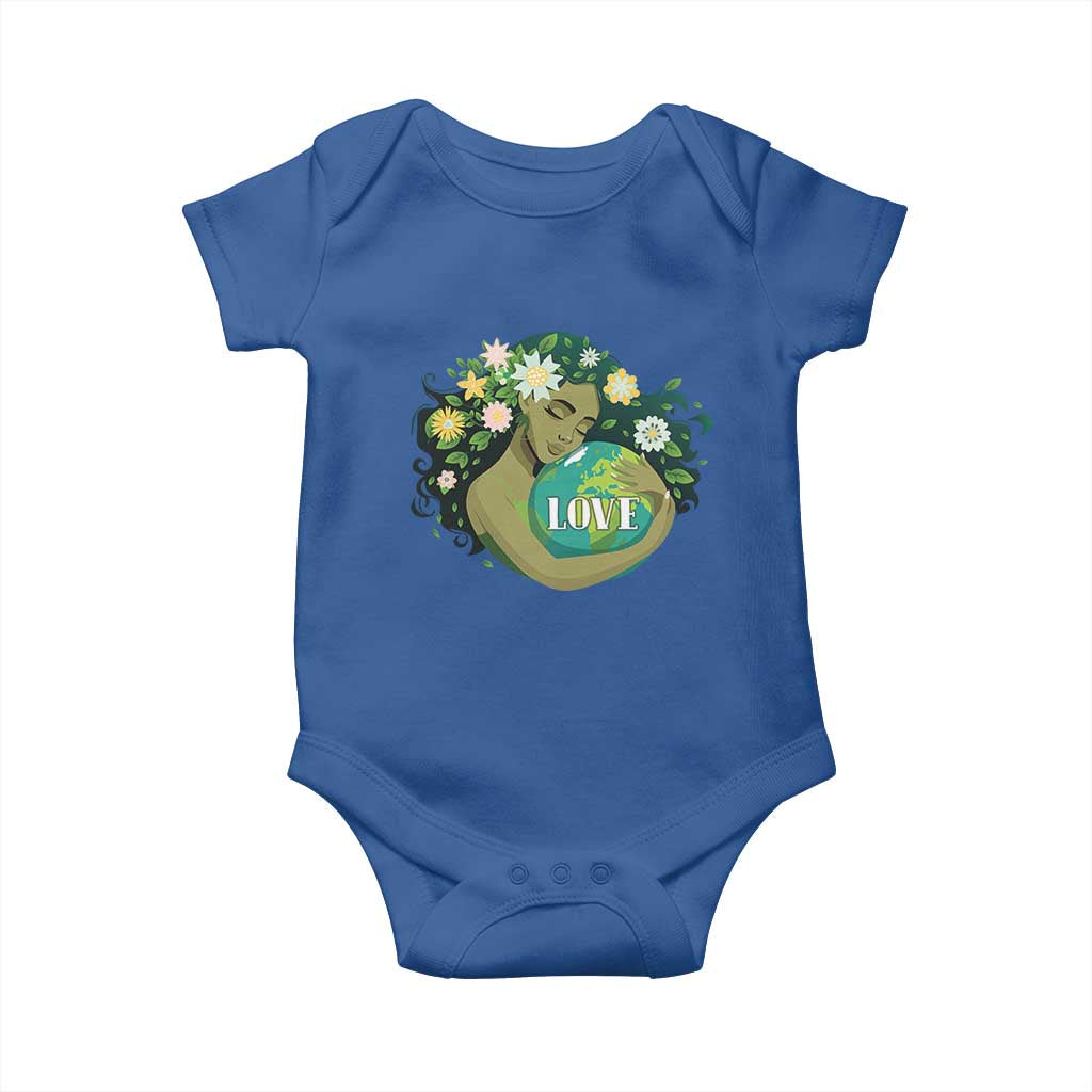 LOVE Mother Earth Day Save Our Planet Environment Green Baby Onesie TS11 Royal Blue Print Your Wear