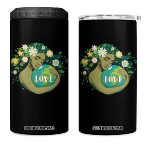 LOVE Mother Earth Day Save Our Planet Environment Green 4 in 1 Can Cooler Tumbler TS11 One Size: 16 oz Black Print Your Wear