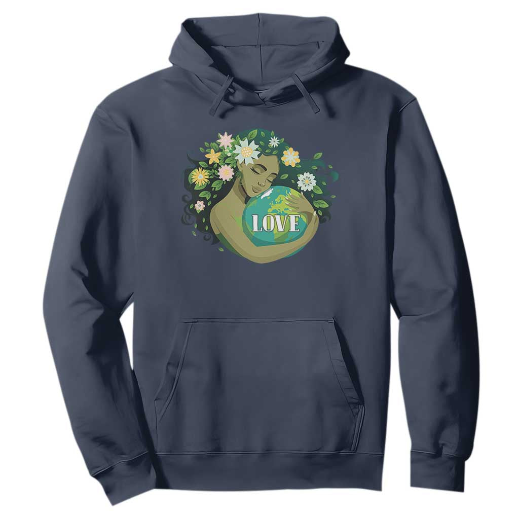 LOVE Mother Earth Day Save Our Planet Environment Green Hoodie TS11 Navy Print Your Wear